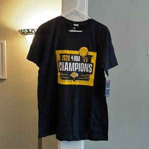 2020 Los Angeles Lakers Fanatics Championship T-Shirt Black Adult Large